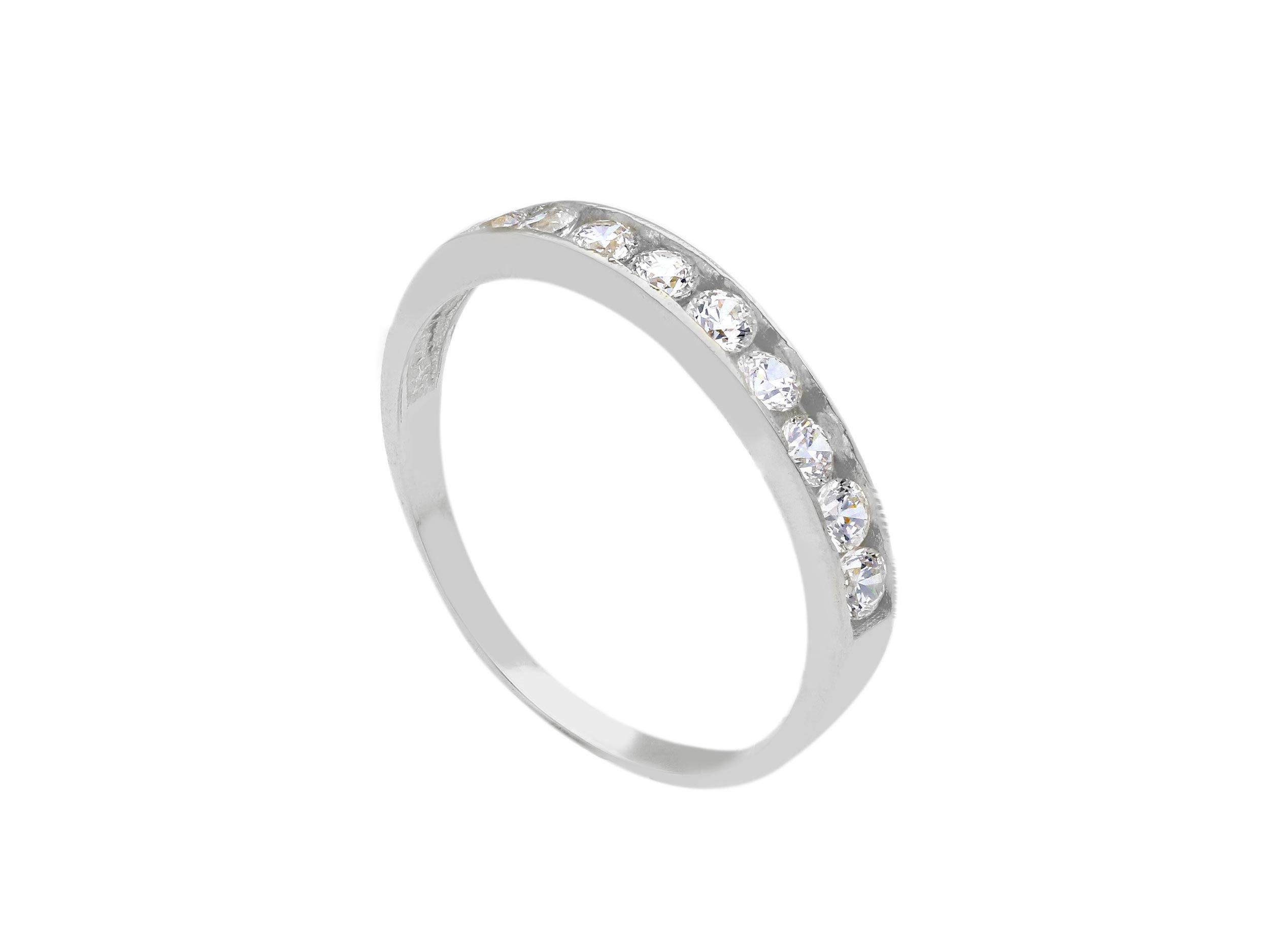 Eternity k9 white gold ring with white zirkons (S16214)
